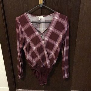 Plaid bodysuit